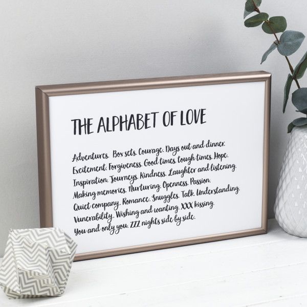 The Alphabet of Love Print