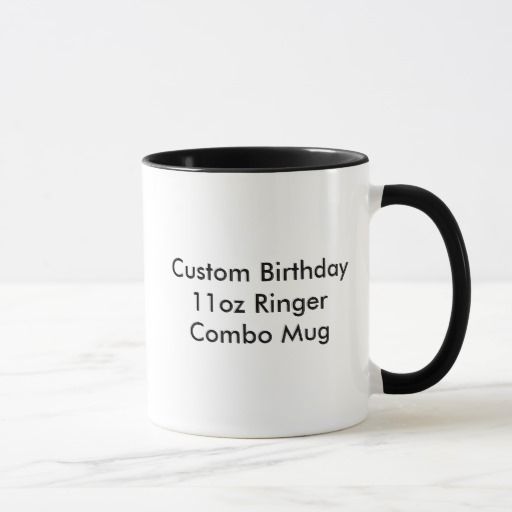 Custom Birthday 11oz Ringer Combo Mug