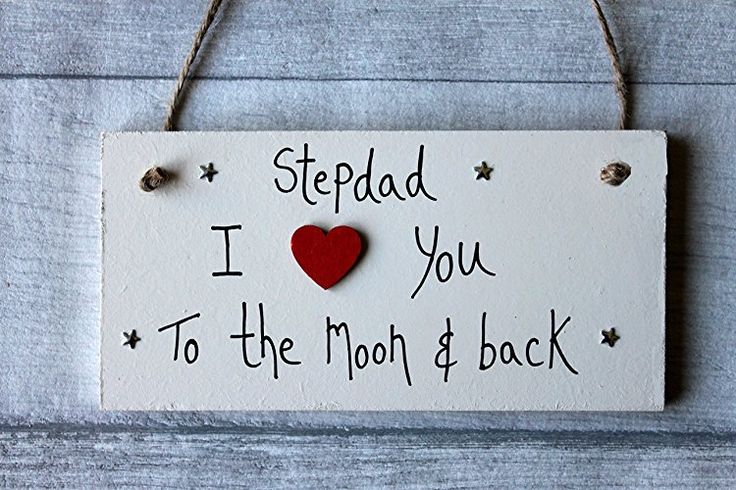 MadeAt94 Step Dad Father's Day and Birthday Sign I love You To The Moon And ...
