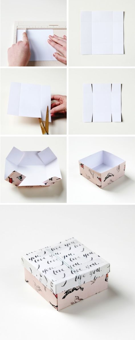 DIY: gift box with recycled Christmas cards! Any cards really. No matter that th...