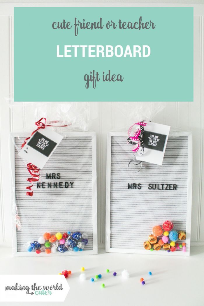 Letter Board Gift Idea for Teacher Appreciation or Friend Gift