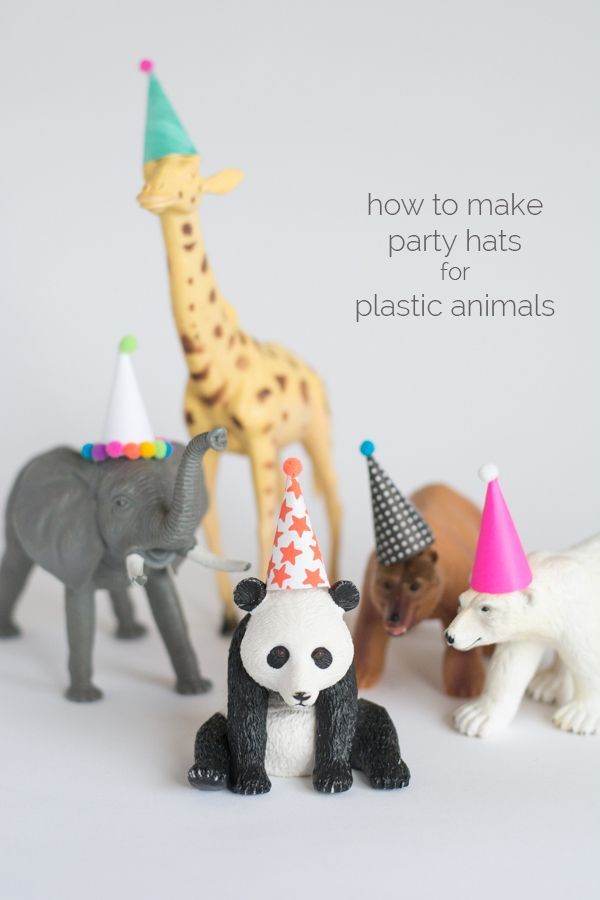 How to Make Party Hats for Plastic Animals (they deserve to celebrate too!)