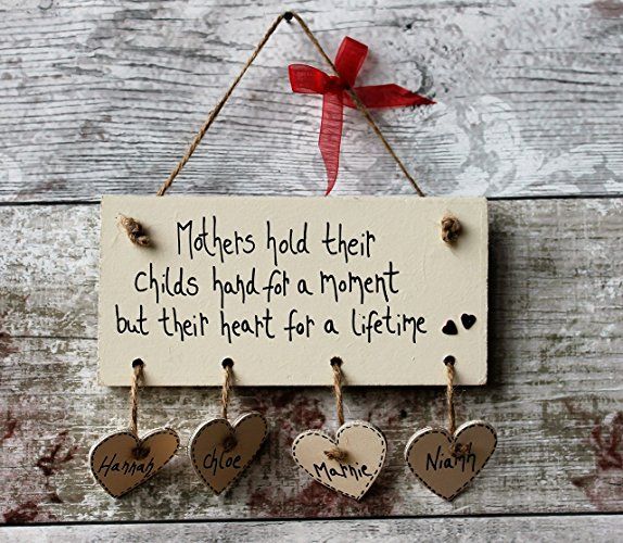 MadeAt94 Handmade Personalised Mothers Gift Plaque 'Mothers hold their child...