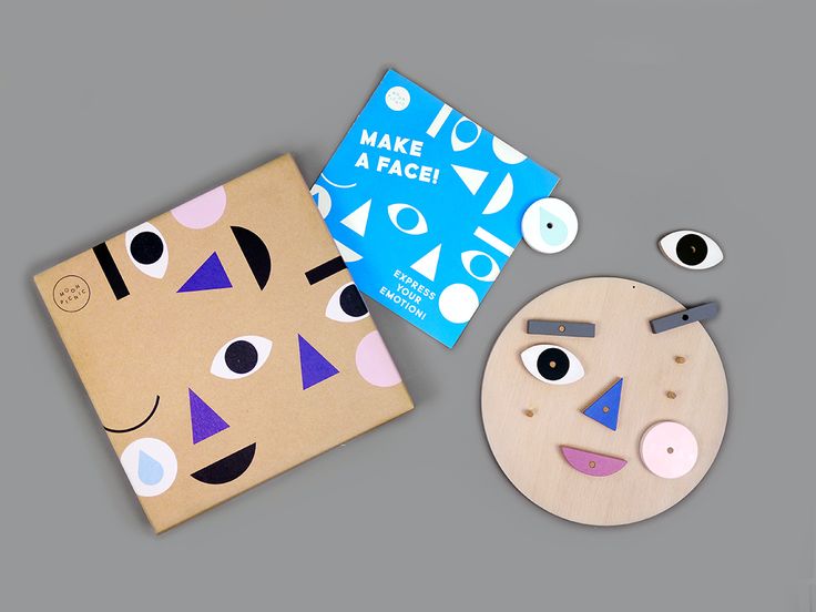 Make A Face - Turn & flip the wooden face pieces to express your emotion! A wond...