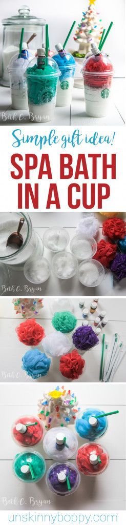 The Easiest Essential Oil Christmas Gift Idea, Ever. A Spa Bath in a cup!