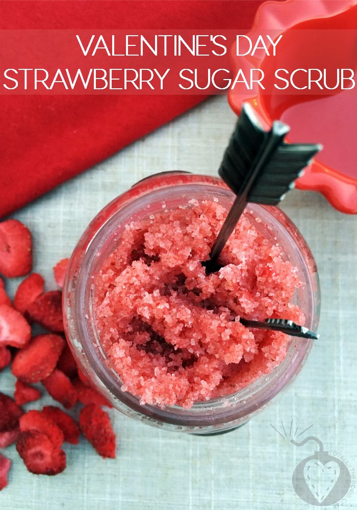Valentine’s Day Strawberry Sugar Scrub