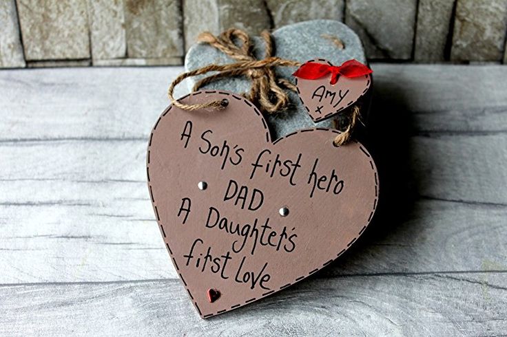 MadeAt94 Dad Father's Day Birthday Gift Sign Chalkboard Heart Daddy Present