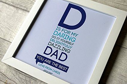 MadeAt94 Handmade Husband Frame Birthday Fathers Day gift Dad, Daddy