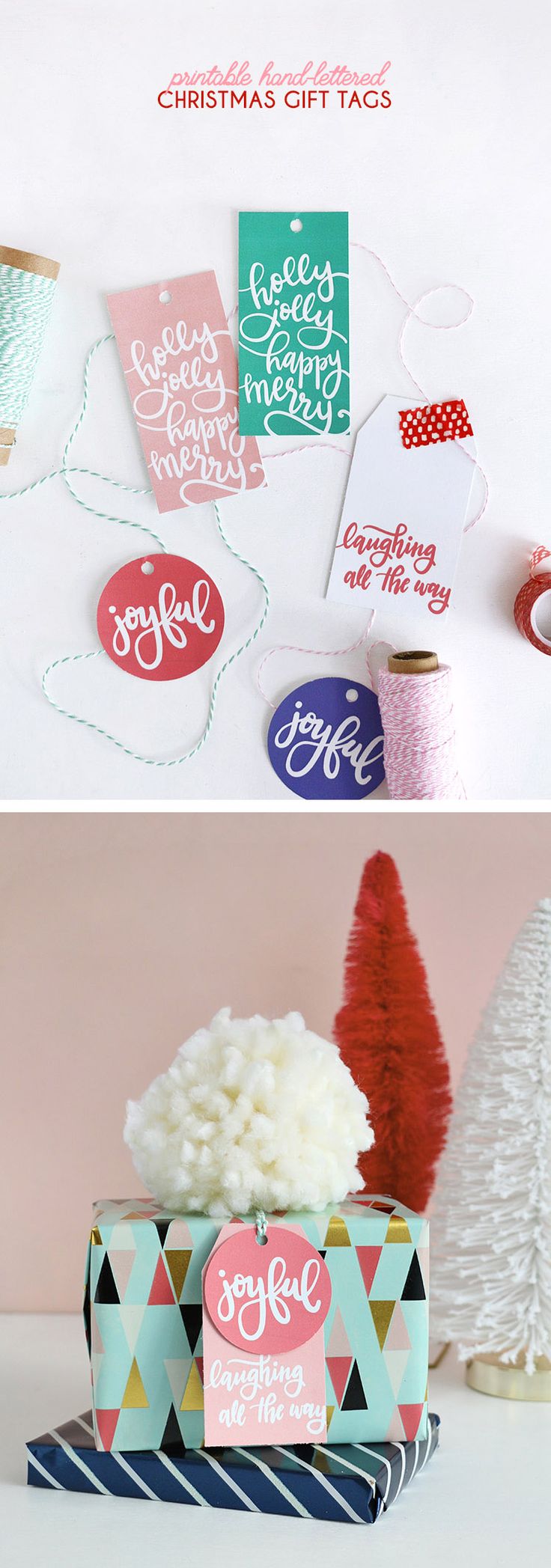 hand lettered free printable christmas gift tags - these are so cute