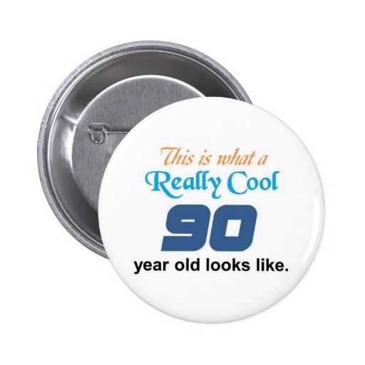 90th Birthday Button