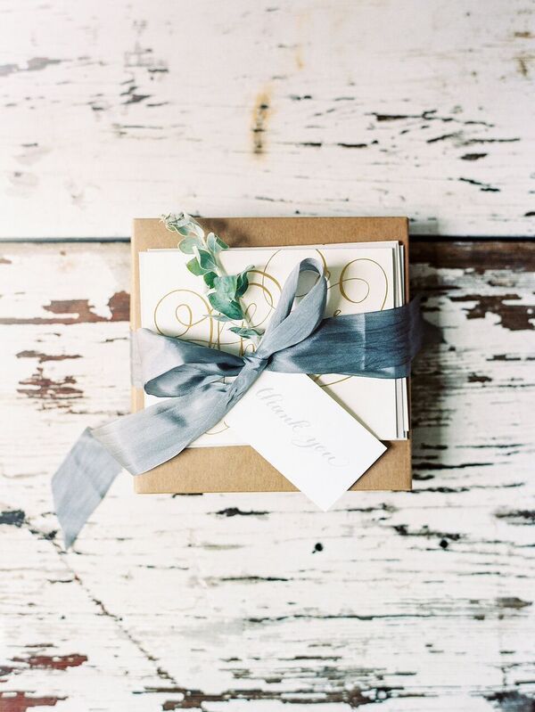 Custom Welcome Gifts for Trouvaille 2016 by Marigold & Grey  Photo By: Nancy Rae...