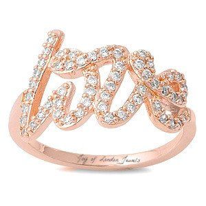 14K Rose Gold 1.9TCW Russian Lab Diamond Love Ring
