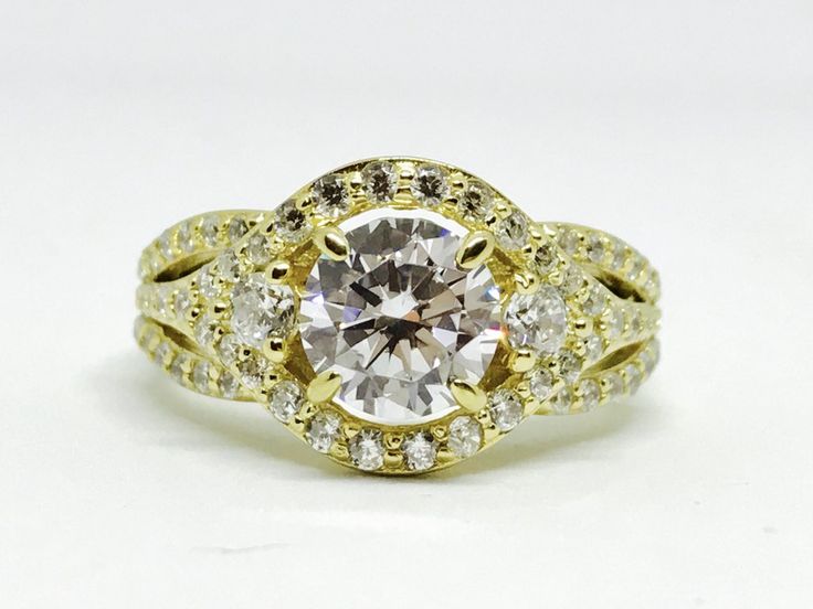A Perfect 1.3CT Round Cut Russian Lab Diamond Engagement Ring