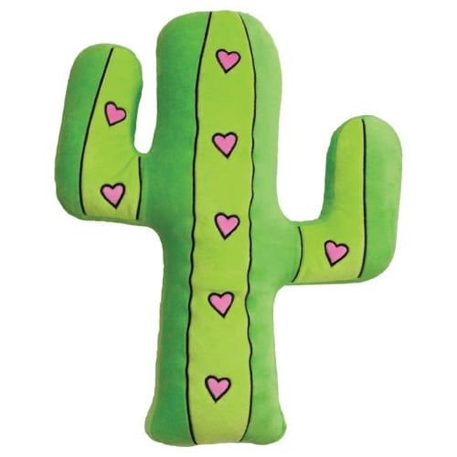 Add tropical vibe to the living space with this cute cactus pillow. (room decor)