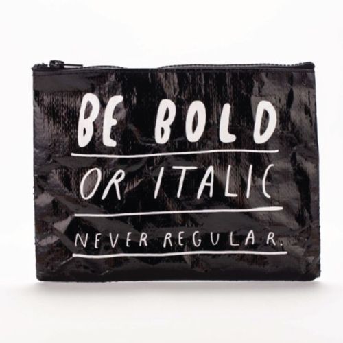 Be bold or Italic, Never Regular. Cool statement bag for girls. #fashionable #sc...
