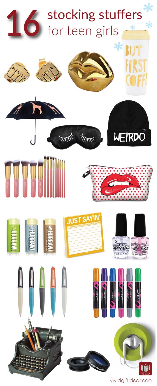 Best 16 Stocking Stuffers for Teen Girls. Awesome, cute, quirky ideas. Fill Chri...