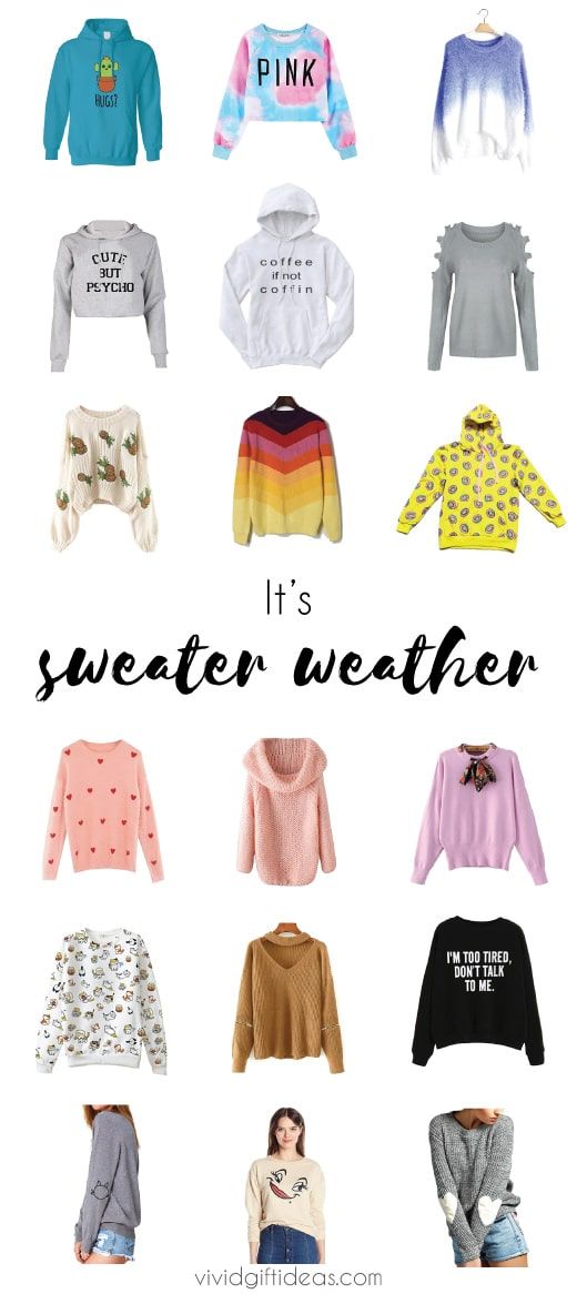Cute and stylish sweaters for fall. Fall outfits for teen girls.