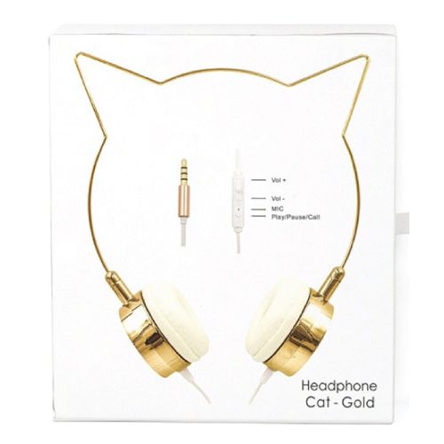 Gold Cat Ear Headphones. Tech gifts for teens. Christmas gift ideas for teen gir...
