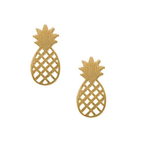 Pineapple Stud Earrings. Adorable and chic jewelries. Stocking stuffers for girl...