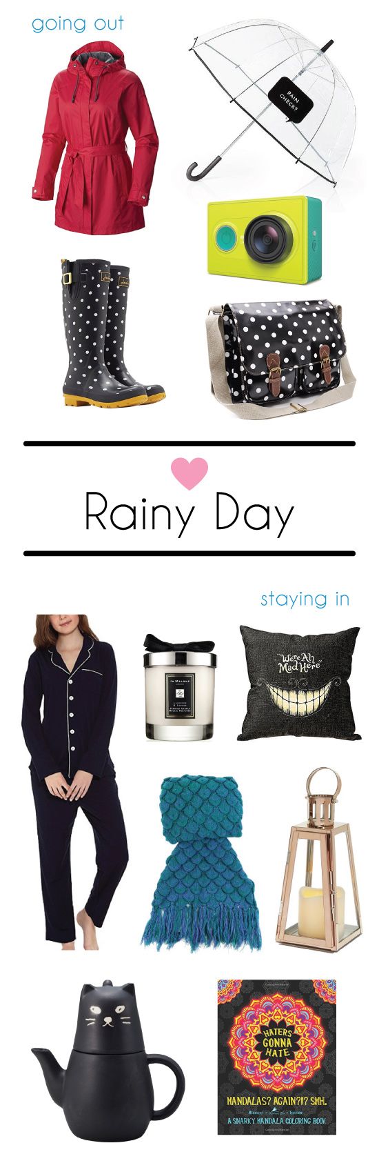 Rainy day outfit for outdoor and indoor | Rainy Day must have accessories #rain ...