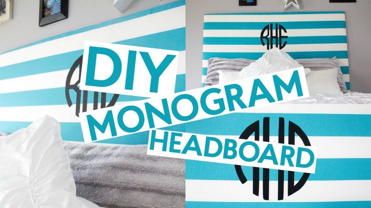 We created this adorable DIY Monogram Headboard that is totally customizable an...