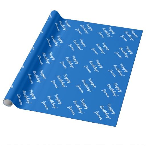 Custom text wrapping paper for Happy Birthday