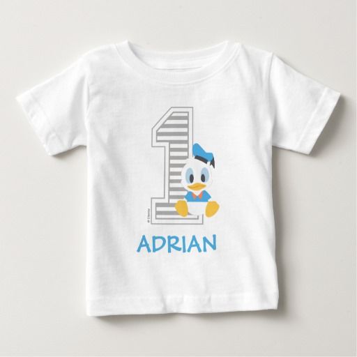 Donald Duck | Personalized First Birthday Baby T-Shirt