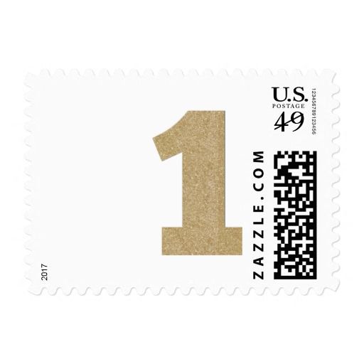 Gold First Birthday Stamp