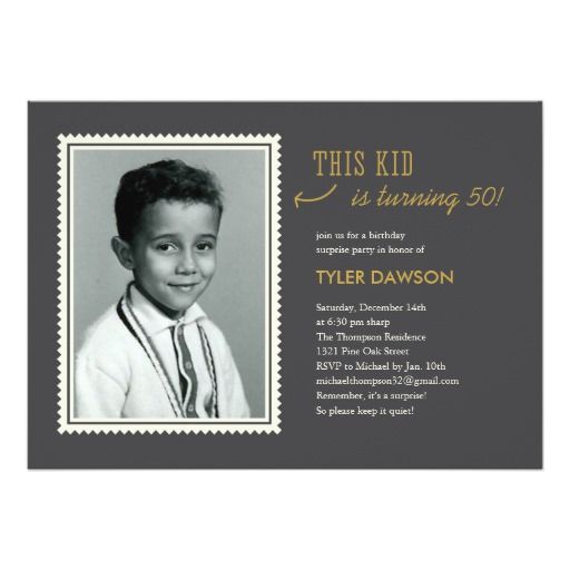Old Photo Surprise Birthday Party Invitations
