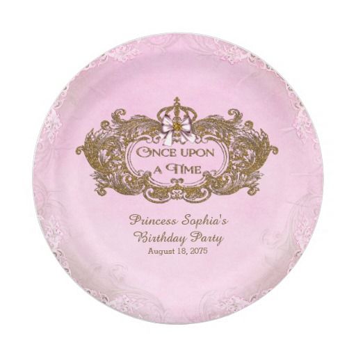 Once Upon a Time Princess Birthday Party Paper Plate