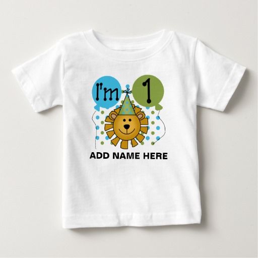 Personalized Lion 1st Birthday T-shirt