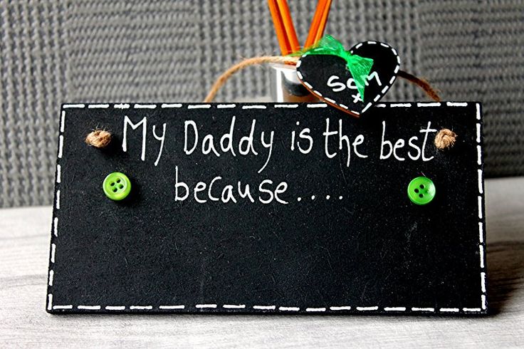 MadeAt94 Daddy Wooden Sign Gift from Son Daughter Chalkboard Sign Father's D...