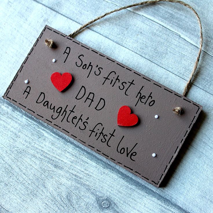MadeAt94 Father's Day Birthday Dad Plaque Sign Sons Hero Daughters Love Dadd...