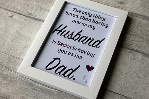 MadeAt94 Handmade Husband Frame Birthday Fathers Day gift Dad, Daddy