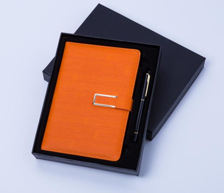 orange notebook with pen gift set. office sets, corporate gifts south africa, pe...