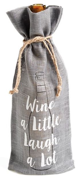 'wine a little' wine bottle gift bag