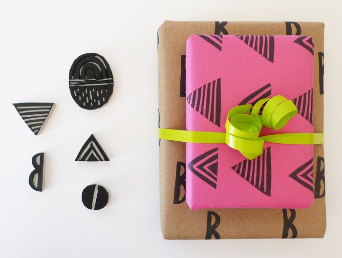 DIY Holiday gift wrap from Cotton & Flax.