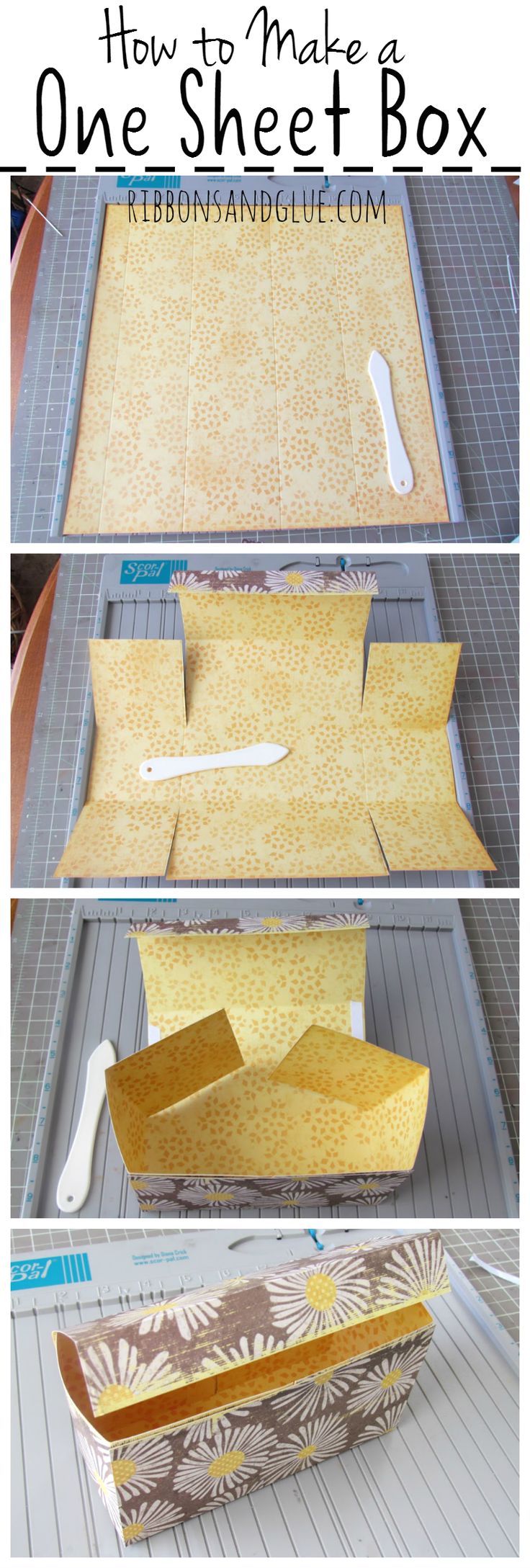 Follow this Easy Box Tutorial made out of one sheet of 12 x 12 Scrapbook Paper. ...