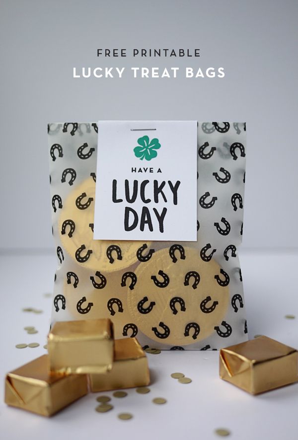 Free Printable Lucky Treat Bags | Oh Happy Day!