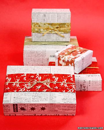 Japanese Newspaper Gift Wrap