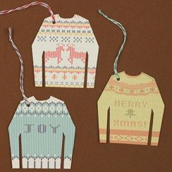Ugly Sweater Gift Tags - Free printables from Love vs Design (www.lovevsdesign.c...