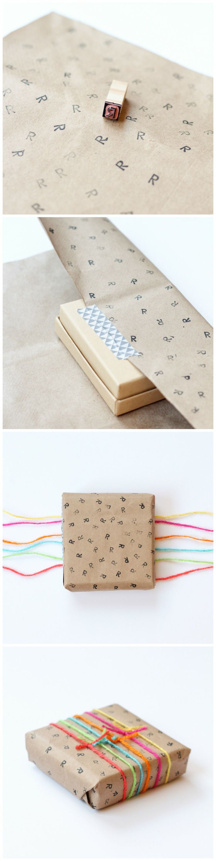 DIY Gift Wrap from a paper bag