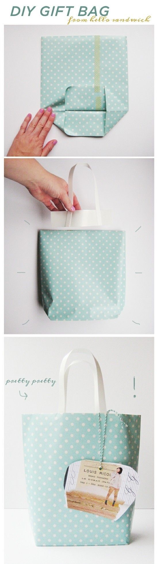 Make your own gift bag: | 24 Cute And Incredibly Useful Gift Wrap DIYs