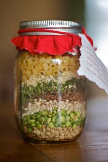 Organic Minestrone Soup Jars Ingredients: ¼ cup red lentils ¼ cup green split ...
