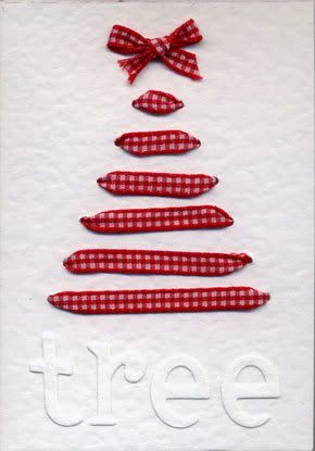Ribbon Christmas Tree Card