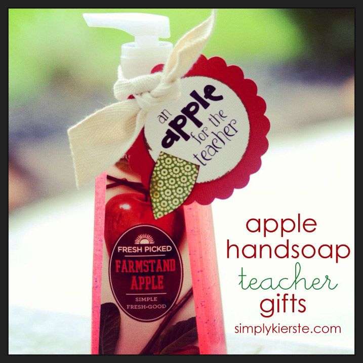 Apple Handsoap Teacher Gift!!!  FREE PRINTABLE included! {simplykierste.com}