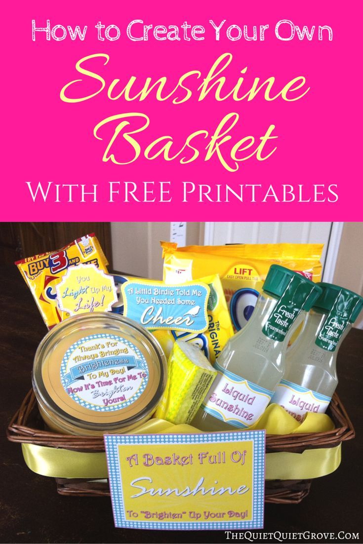 Learn How to Create Your Own Sunshine Basket to Cheer your Friends and Loved One...
