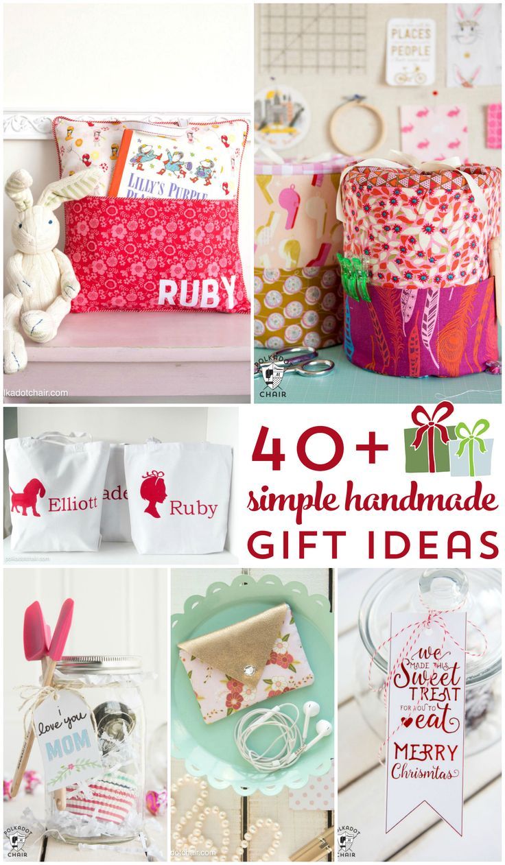 More than 40 ideas for cute handmade gifts. Perfect for Christmas or any other t...