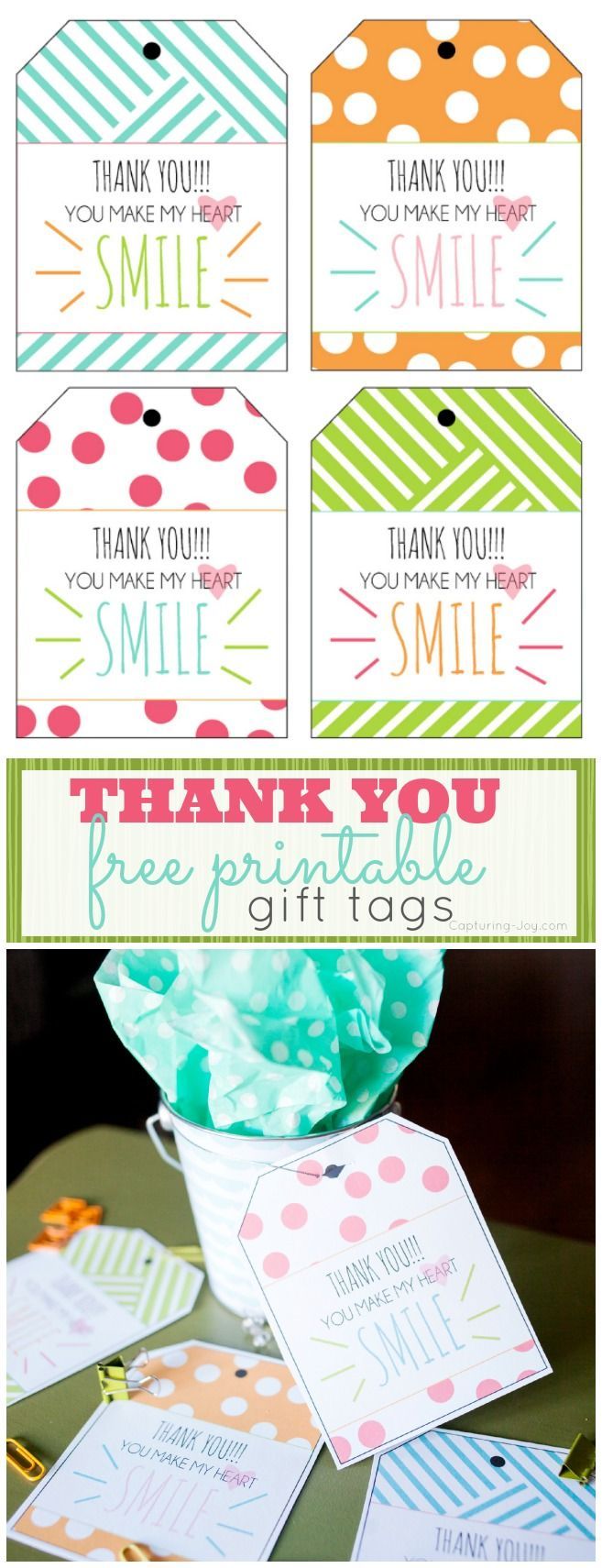 Thank You Free Printable Gift Tags. cute gift tags for your next thank you gift.