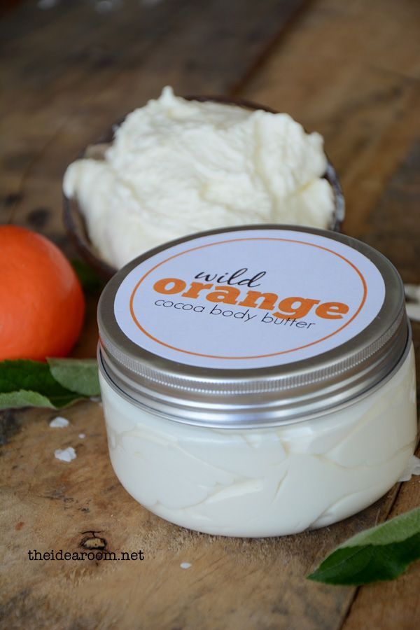 Wild Orange Body Butter Recipe and Free Printables | theidearoom.net